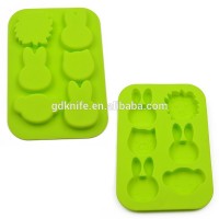 Eco-friendly funny animal shaped colorful silicone cookie mould