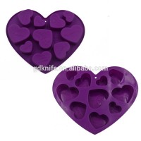 Eco-friendly colorful heart-shaped silicone chocolate mold