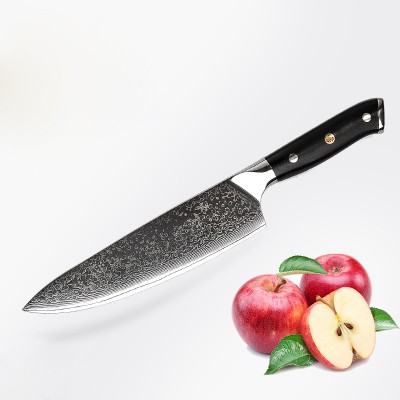 Homesen forged damascus chef knife, custom handmade kitchen knife damascus steel