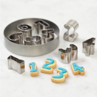 Homesen Stainless Steel Number Cookie Cutter Set Christmas and Holidays Molds for Kids