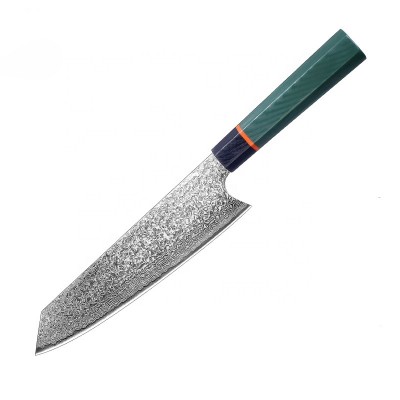 Homesen 8 inch forged professional japanese damascus steel kitchen chef knife with G10 octagon handle