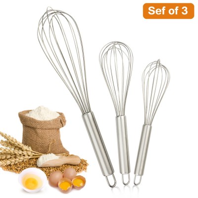 Homesen Stainless Steel Kitchen Whisk Set