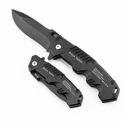 Homesen Outdoor Combat Camping Folding Army Hunting Knife Survival, stainless steel pocket knife, Tactical knife